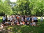 The ISL students pose together at a park in Montchat