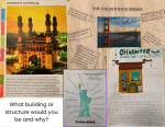 A sample of a student's work with images and typed text